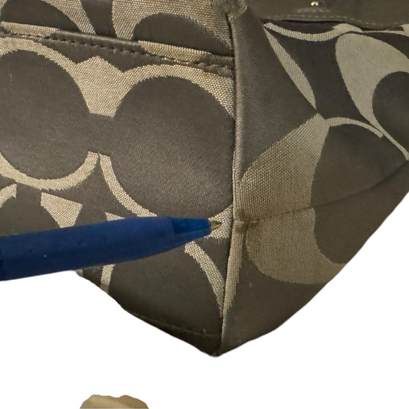 COACH LAURA SIGNATURE GREY TOTE/ SHOULDER BAG - Picture 5 of 10